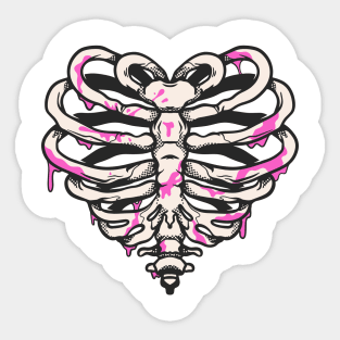 skeleton valentine, heart Sticker